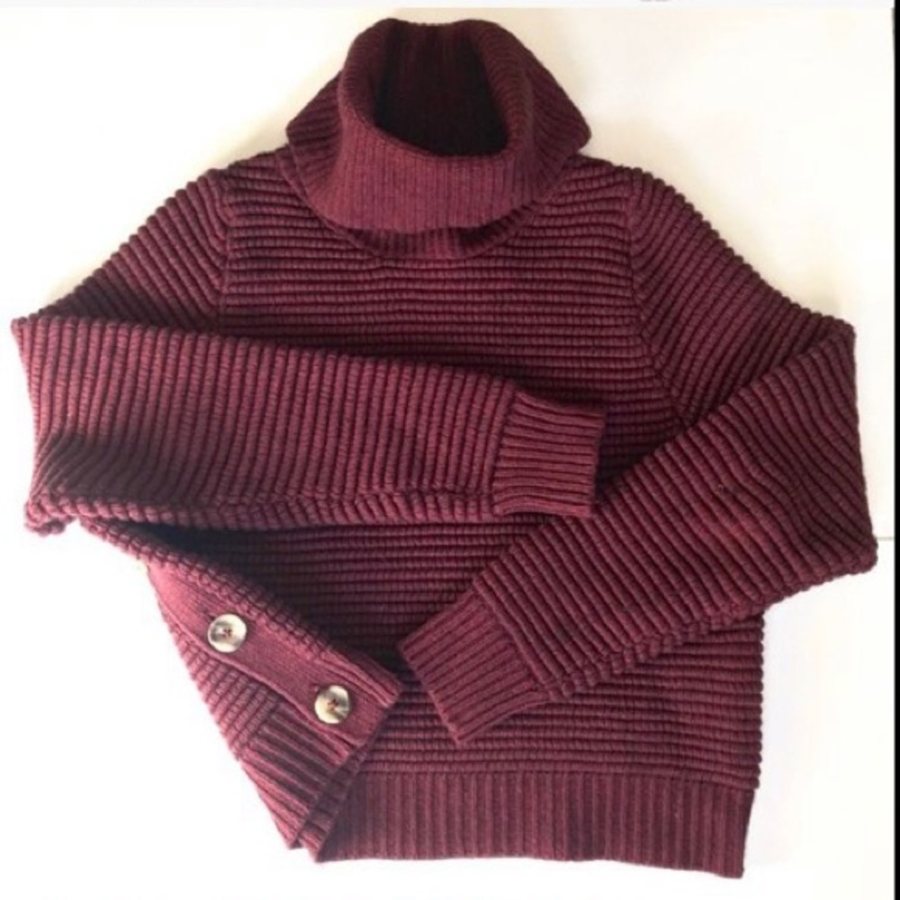 Madewell Cherry Red Turtleneck Sweater